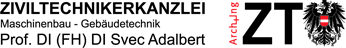 Ziviltechnikerkanzlei Maschinenbau, Gebäudetechnik – Prof. DI (FH) DI Adalbert Svec - Logo